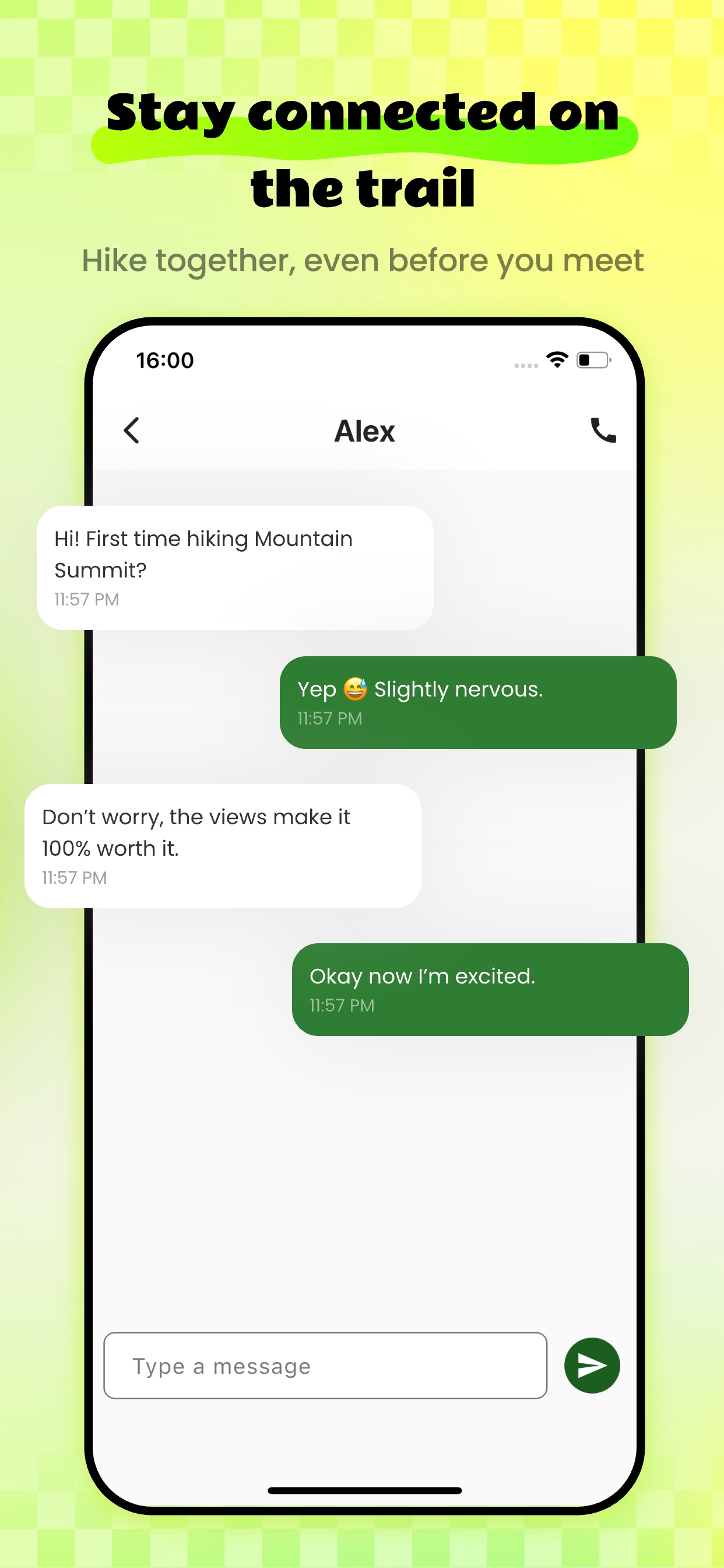 Chat with hikers